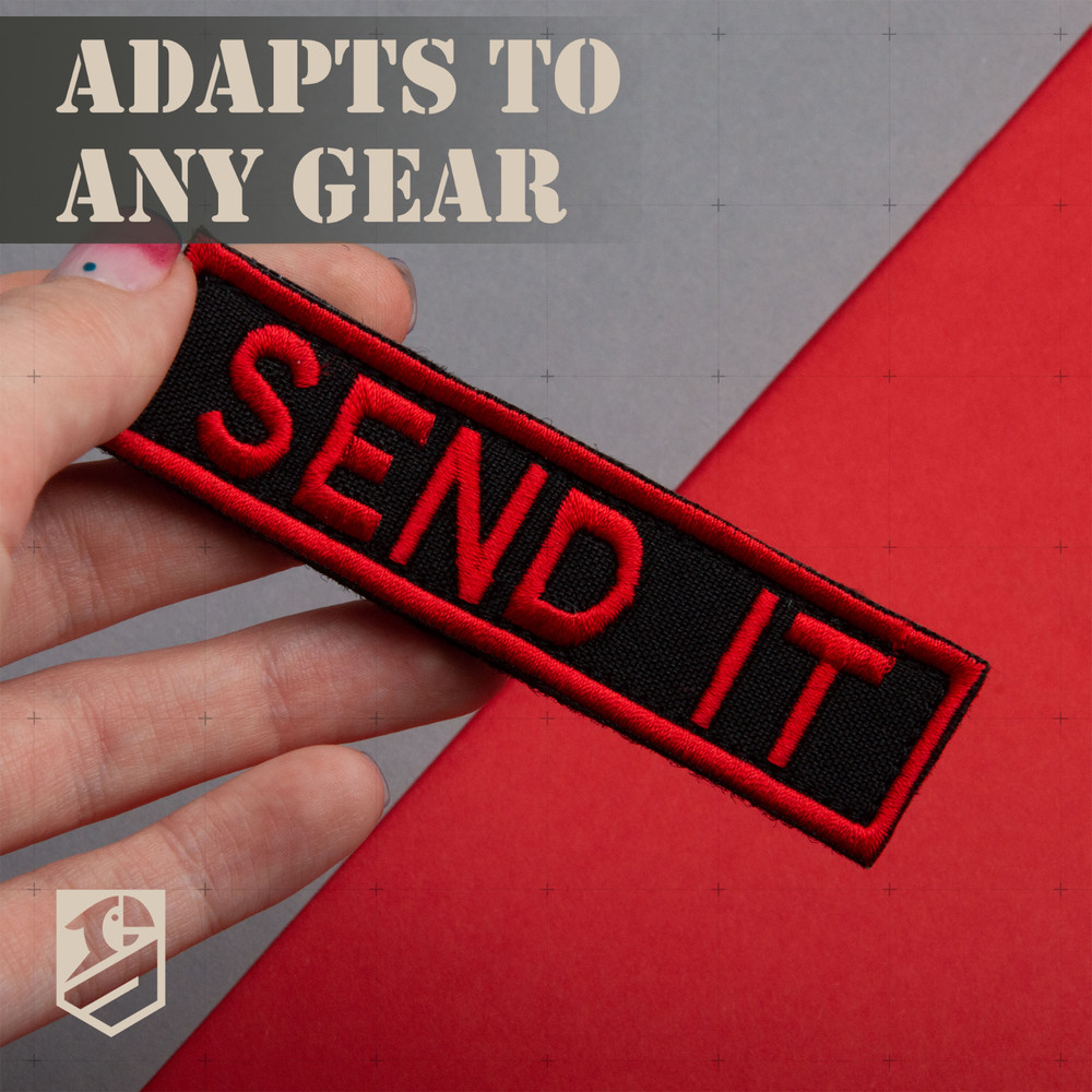 SEND IT Patch Set – 2 Pieces Durable Tactical Morale Patches for Backpacks