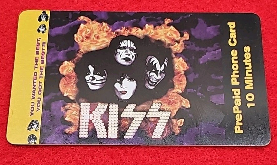 Vintage KISS 10 Minute PrePaid Phone Calling Card