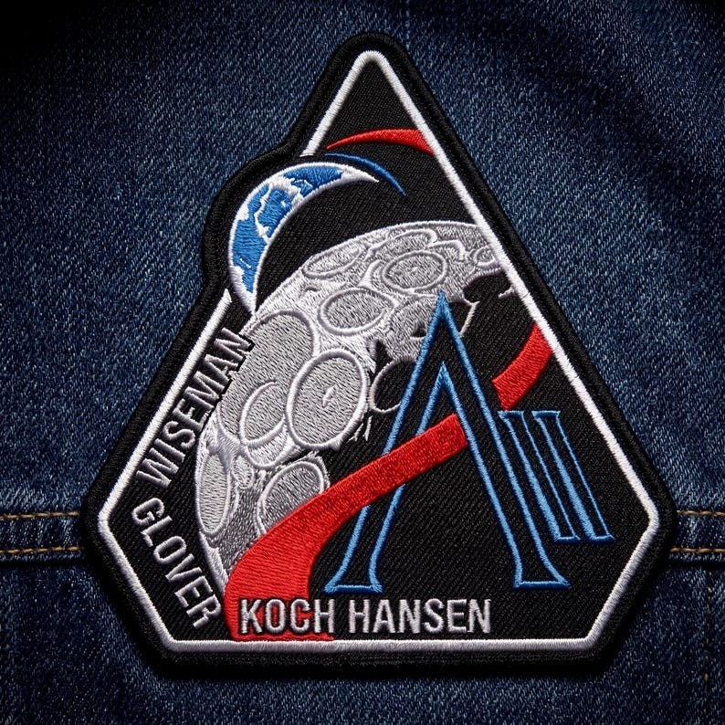 Embroidery Patch Artemis II NASA Space Program Mission Patch Astronomy Fan Gifts