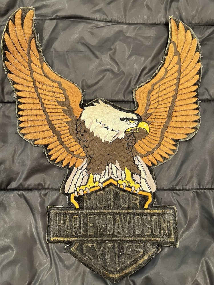Harley-Davidson Embroidered Eagle Patch – Large Iron On Back Jacket Motorcycle