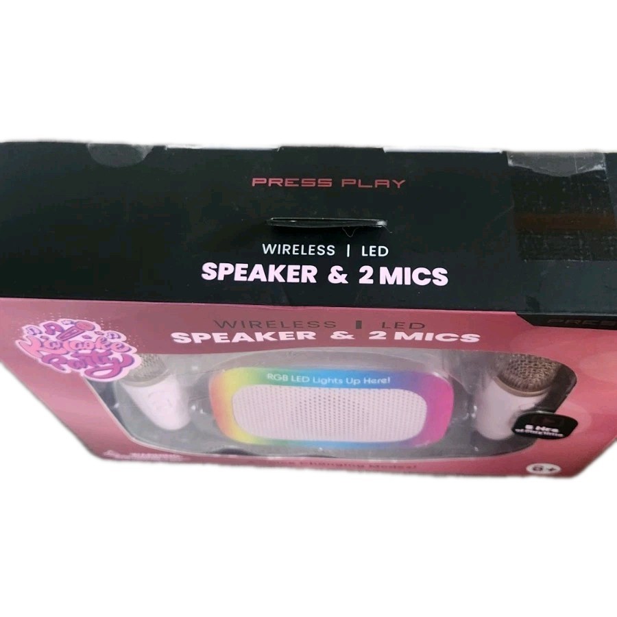 NIB! Pressplay Double Mic Karoake Speaker Machine System
