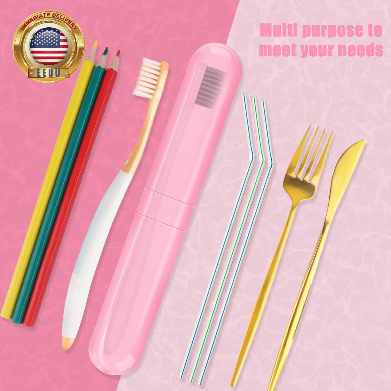 4 Pack Toothbrush Cases Travel Toothbrush Holder Portable Toothbrush Container P