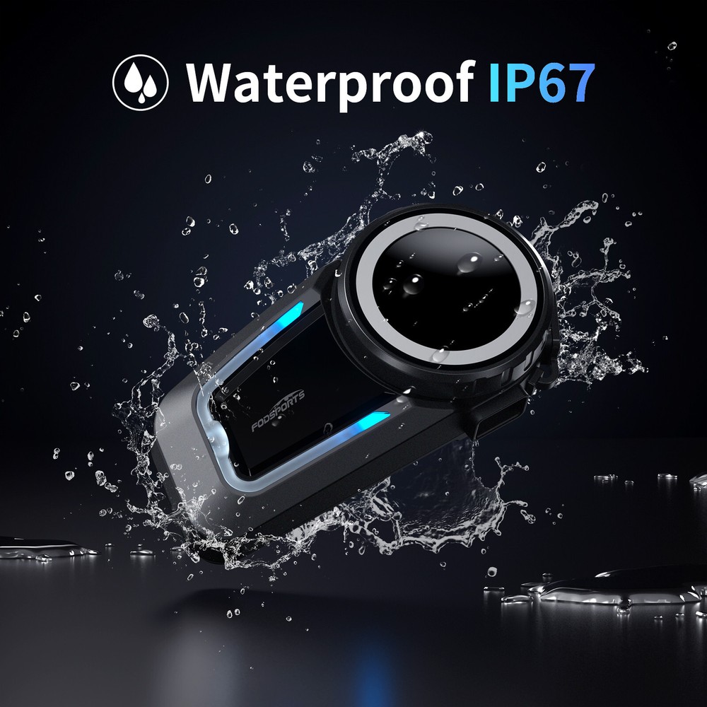 2000m 10 Riders FX7 Motorcycle Intercom Headset Bluetooth Helmet Communication