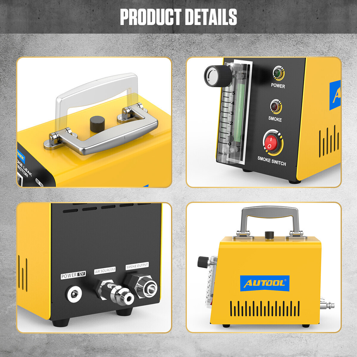 Automotive EVAP Smoke Machine Diagnostic Pipe System Vacuum Leak Detection Test