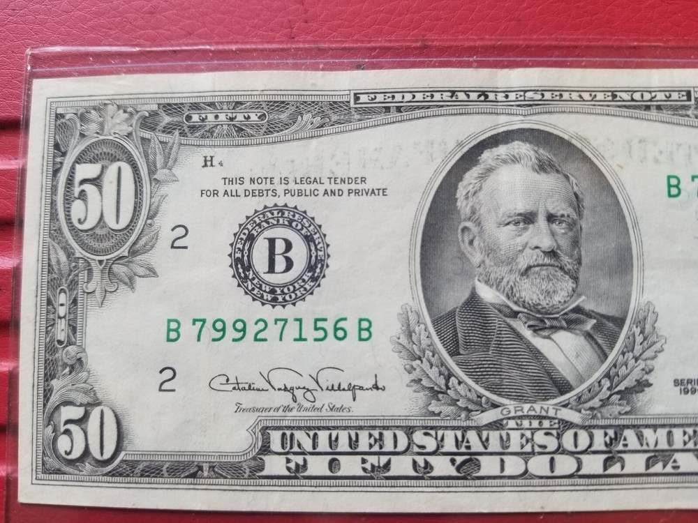 $50 Wet Ink Transfer/Ink Bleed, & Offset Print Error Note, Nice AU Bill