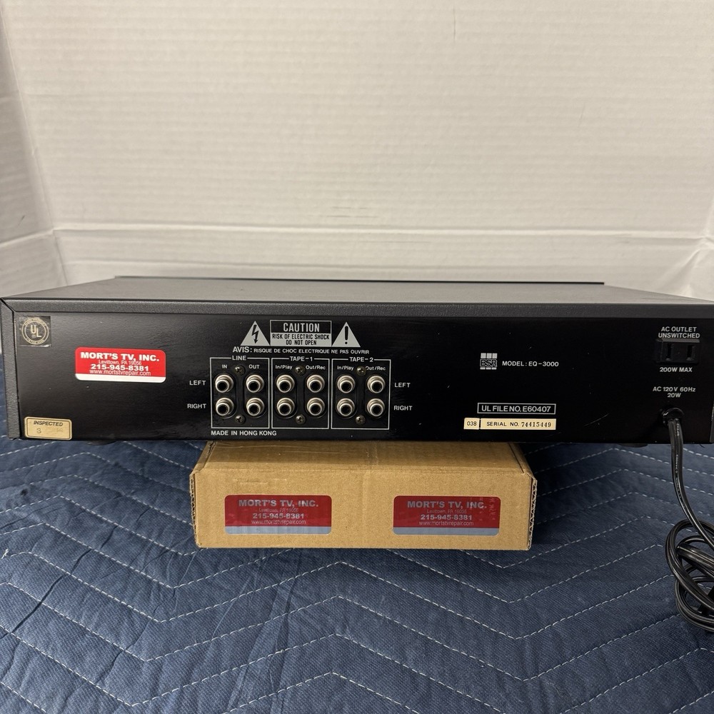 BSR EQ-3000 10-BAND STEREO FREQUENCY EQUALIZER / SPECTRUM ANALYZER - SERVICED