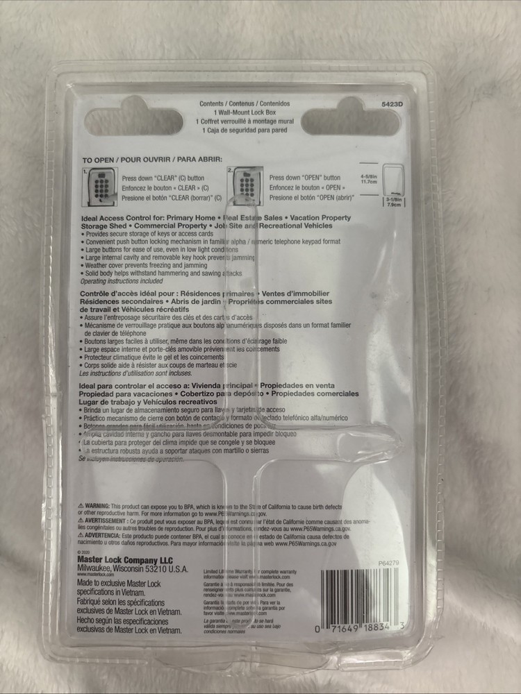 Master Lock Black Outdoor Key Lock Box