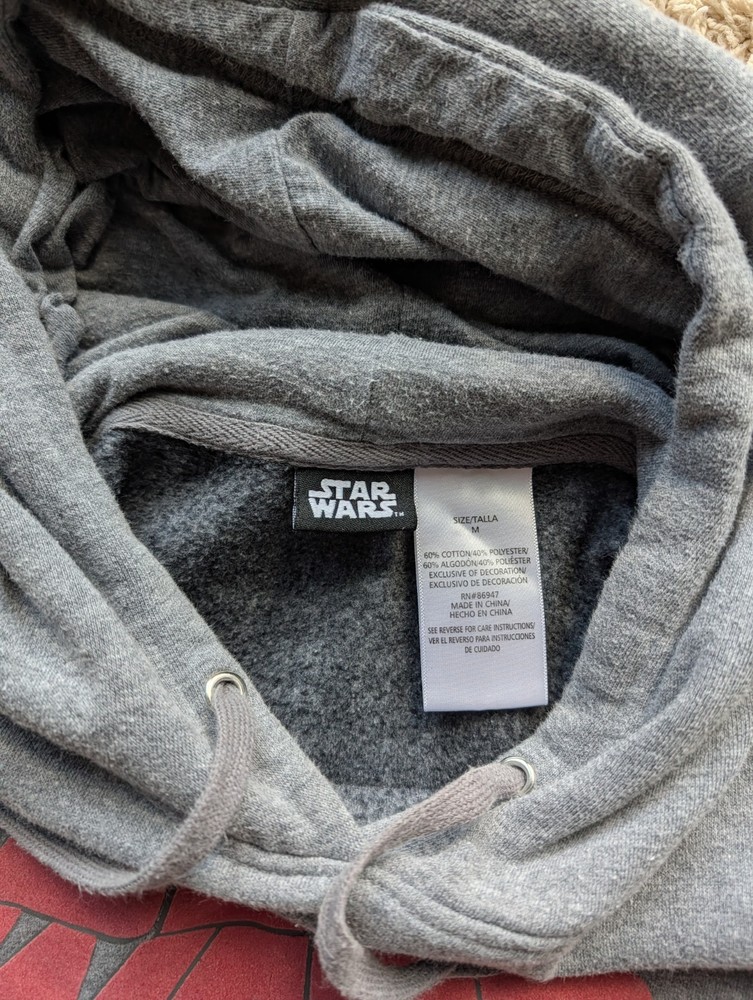 Star Wars Gray Pullover Hoodie Sweatshirt size medium