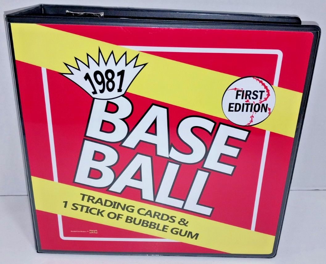 BCB Baseball Card 3" Storage Binder, 1981 Fleer Wax Pack Themed ~STORE YOUR SET~