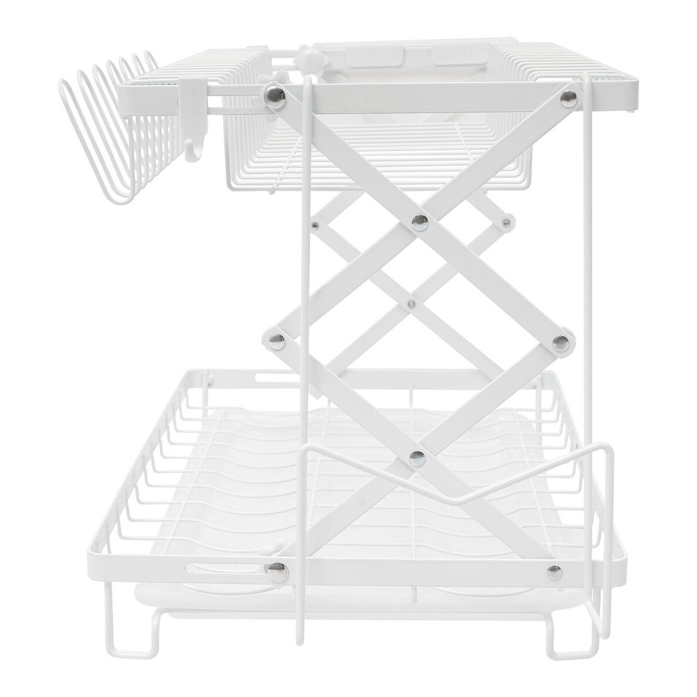 2 Tier Dish Drying Rack for Kitchen, Foldable Dish Drying Rack, Dish Drying Rack