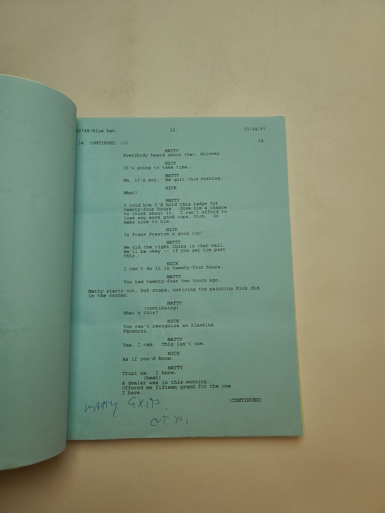 MOLONEY / David Ehrman 1997 TV Script, Peter Strauss "The Ripple Effect"