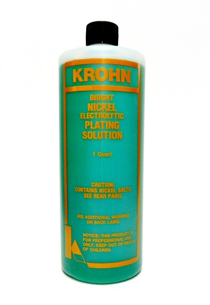 Krohn Bright Nickel Electrolytic Plating Solution Bath 1 Quart