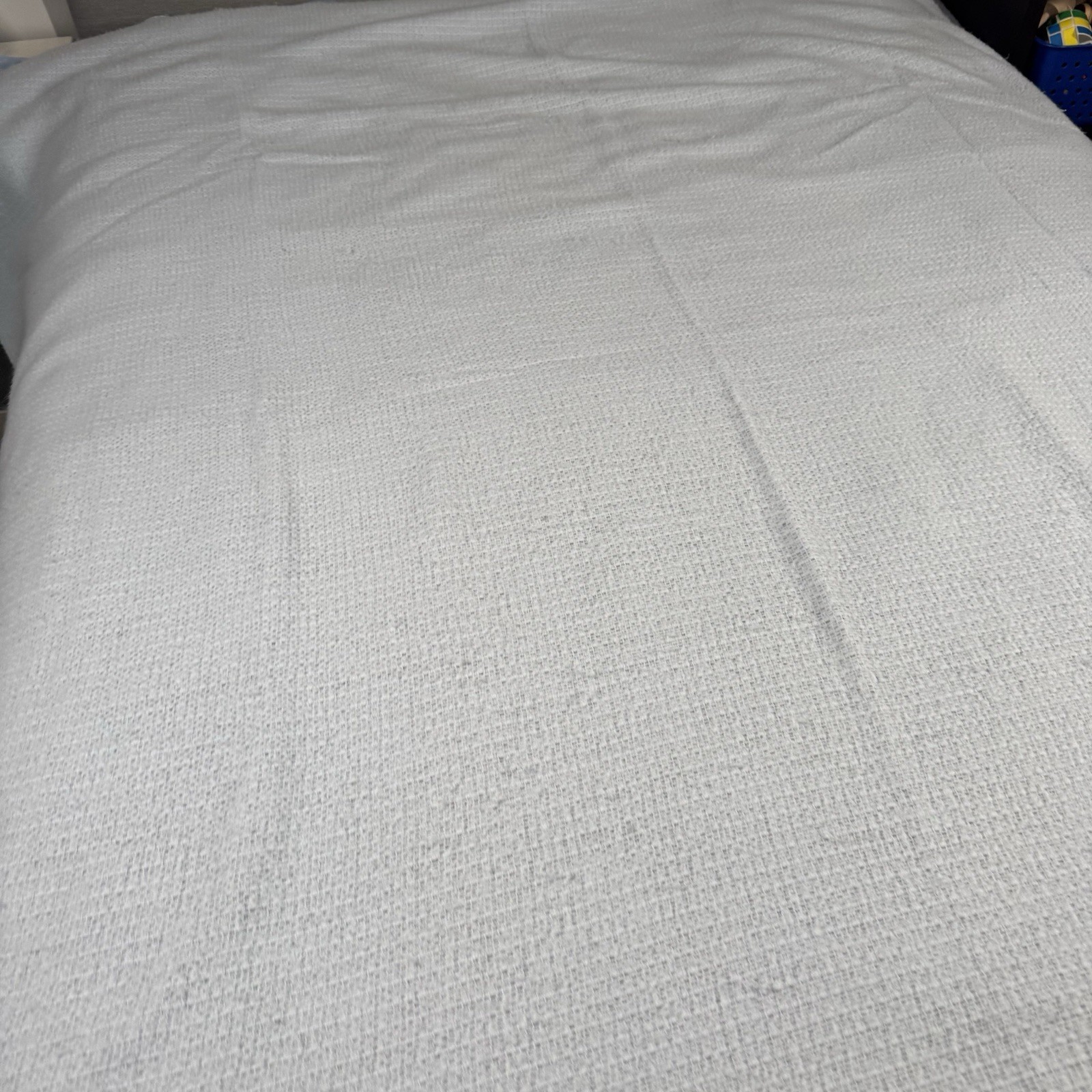 VTG Blue Blanket Thermal Waffle Weave Soft Satin Trim Cannon Mills Co 72x82