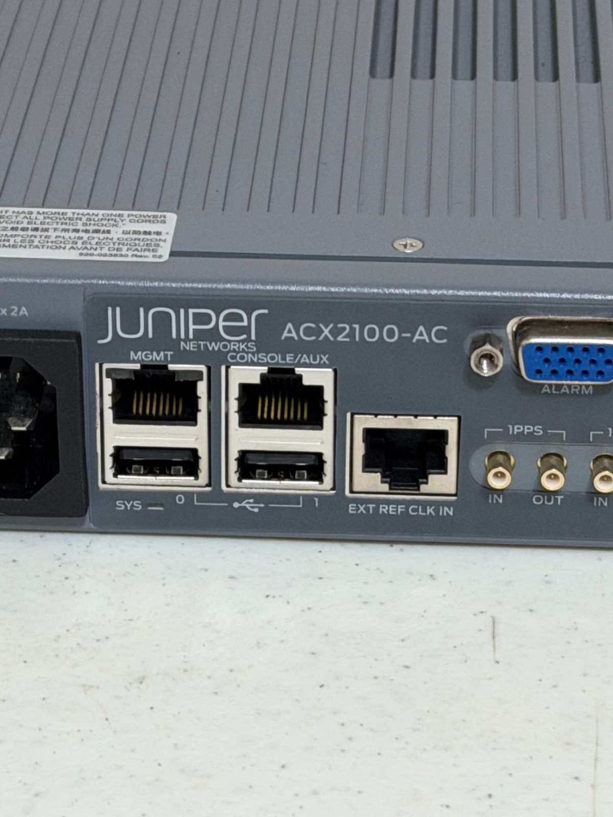 Juniper Networks ACX2100-AC Universal Access Router | 60Gbps | 16x T1/E1 | 2x 10