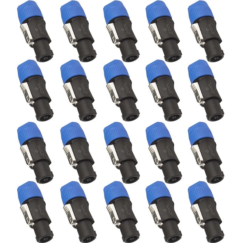20Pcs Speakon Twist Lock 4Pole Plug Compatible Audio Loudspeaker Cable Neutrik