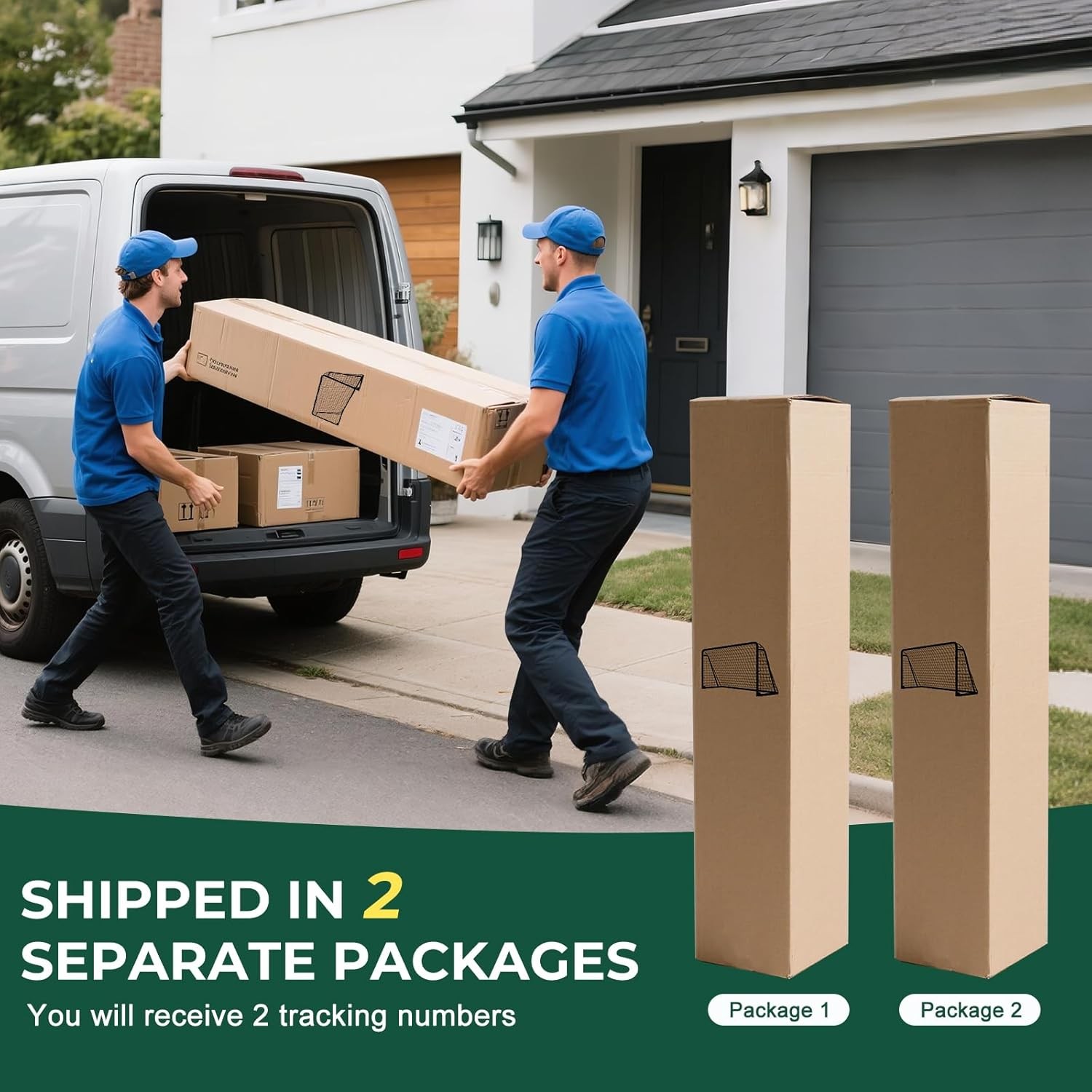 NAIZEA 24x8ft Soccer Goals 2.6" Aluminum Heavy-Duty Soccer Goal For Soccer Clubs