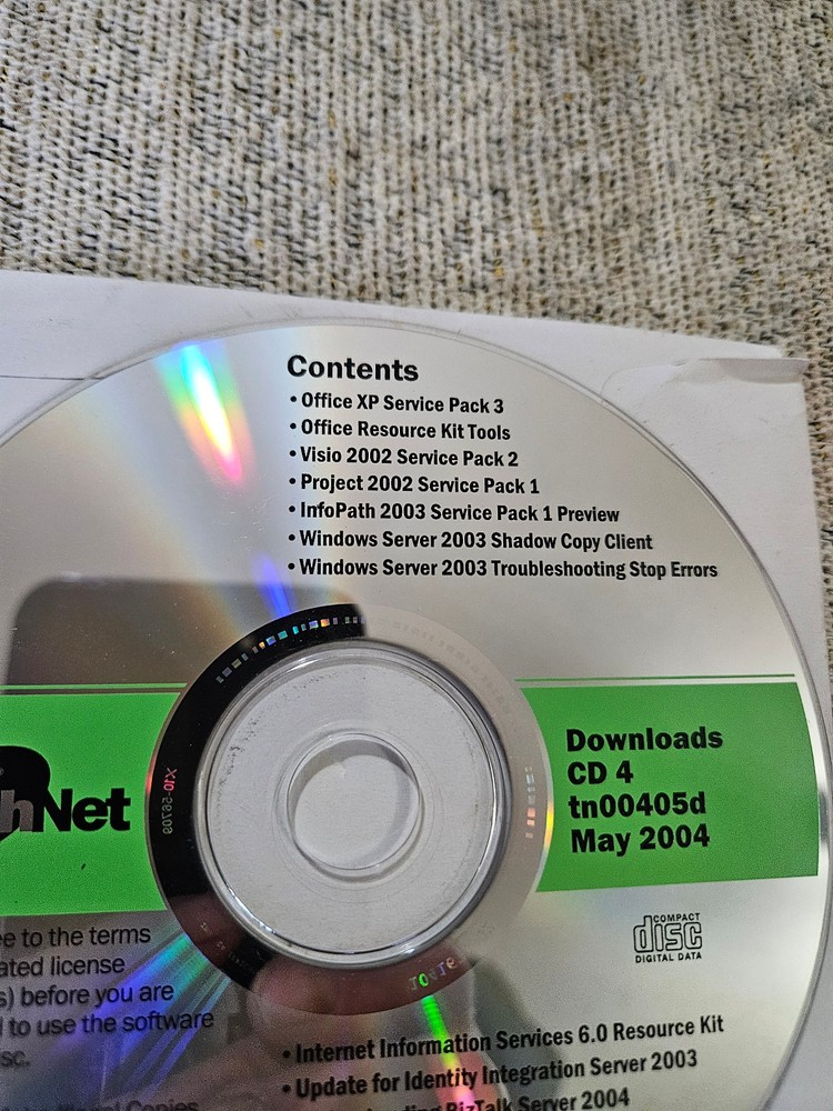 Microsoft TechNet Downloads -CD 4- May 2004
