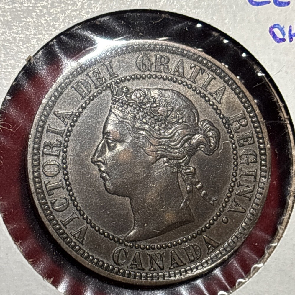 CANADA 1882 H Large Cent Choice AU About Uncirculated