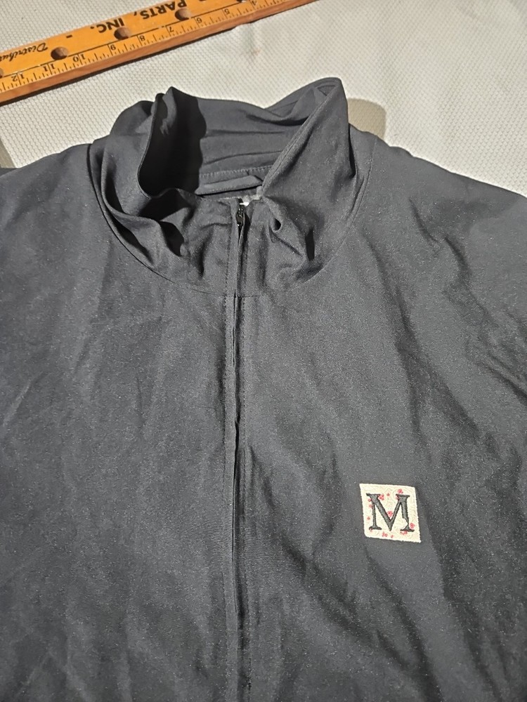 Vtg Zero Restriction Jacket Mens Medium Black 1/4 Zip Windstopper Pullover Y2k