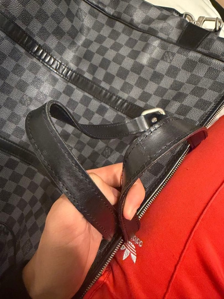 LOUIS VUITTON Damier Tote Bag Gray