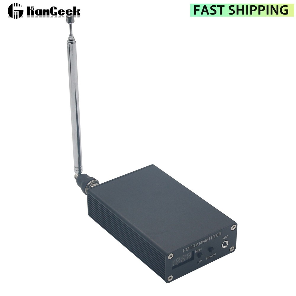 PLL Stereo FM MP3 Transmitter Mini Radio Station w/ Adapter Antenna Shield Wire