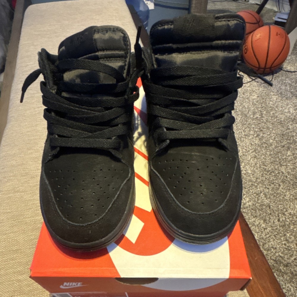 Nike Black Skateboarding Shoes Dunk Low