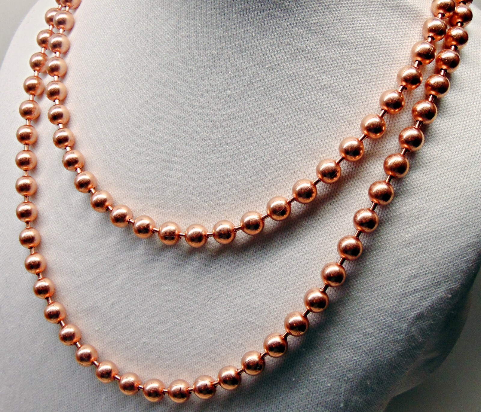 Large 8mm Genuine COPPER Ball Chain Necklaces and/or Bracelets  ~ Chunky Beads