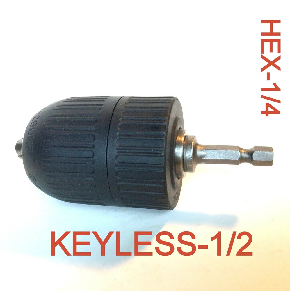 1 pc Hex-1/4 Adapter & 1/2" CAP Drill Keyless Chuck