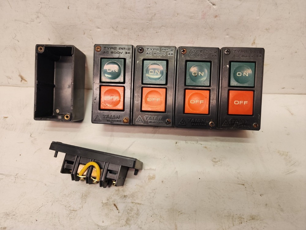 Lot 5 Taian Electric Type PP-2 On & Off Controller Button Switch Free Shipping