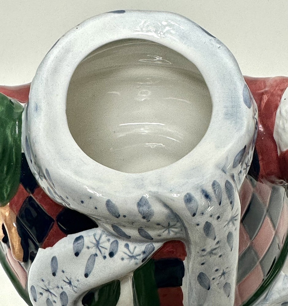 Jolly Ceramic Snowman Teapot 6.75"