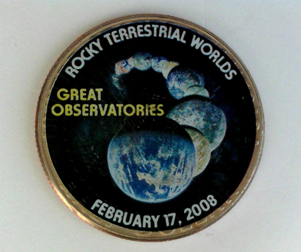 Rocky Worlds - Great Observatories - Colorized Half Dollar Space Exploration