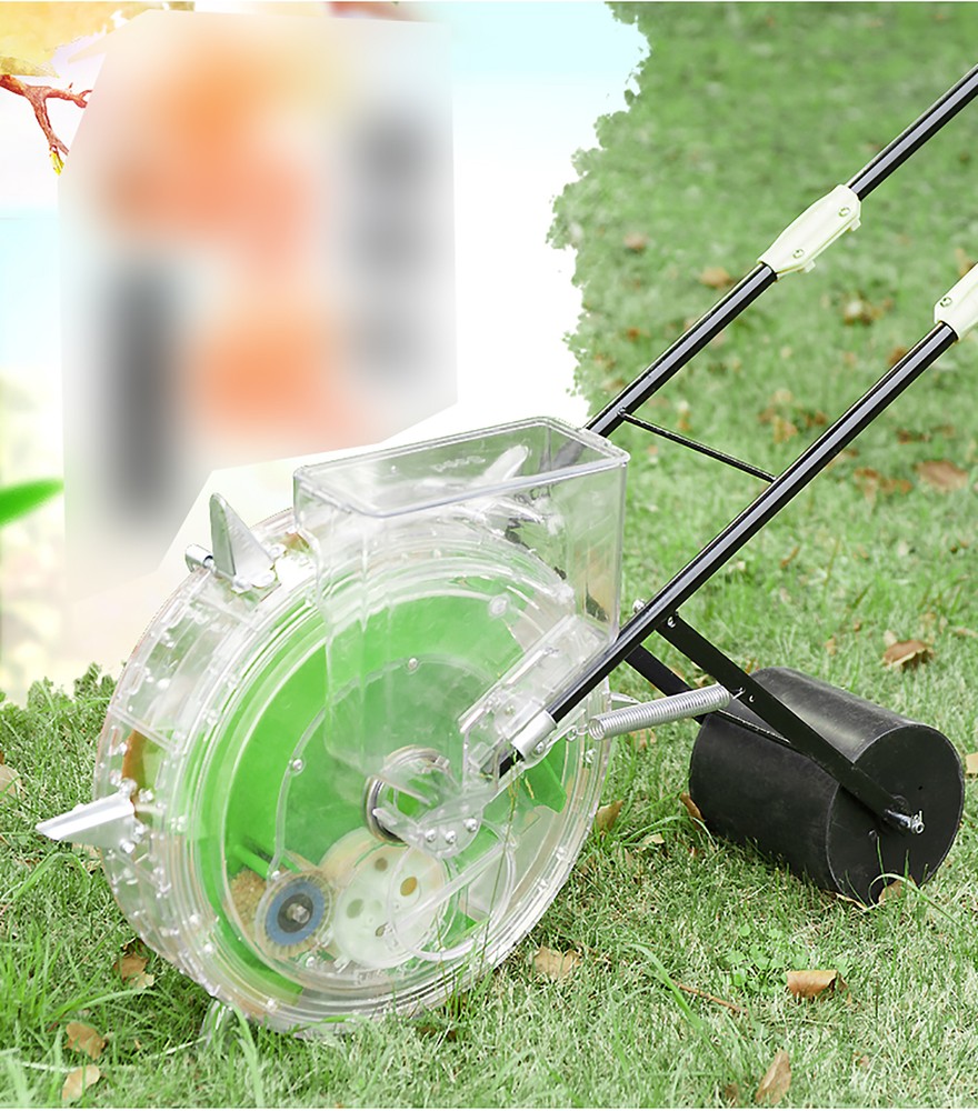 Hand Push Roller Seeder Manual Seeding Machine Soy Corn Carousel Seed Planter