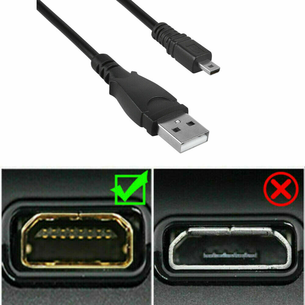 USB DC Charger PC Data Sync Cable Cord Lead For Sanyo Xacti VPC-E1500TP Camera