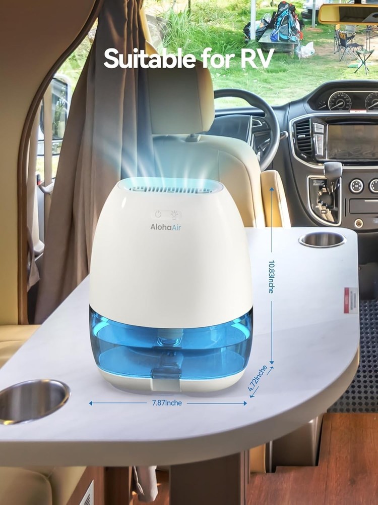 High-Efficiency Small Dehumidifier for Home, 200ft² with Auto Shut-Off Feature