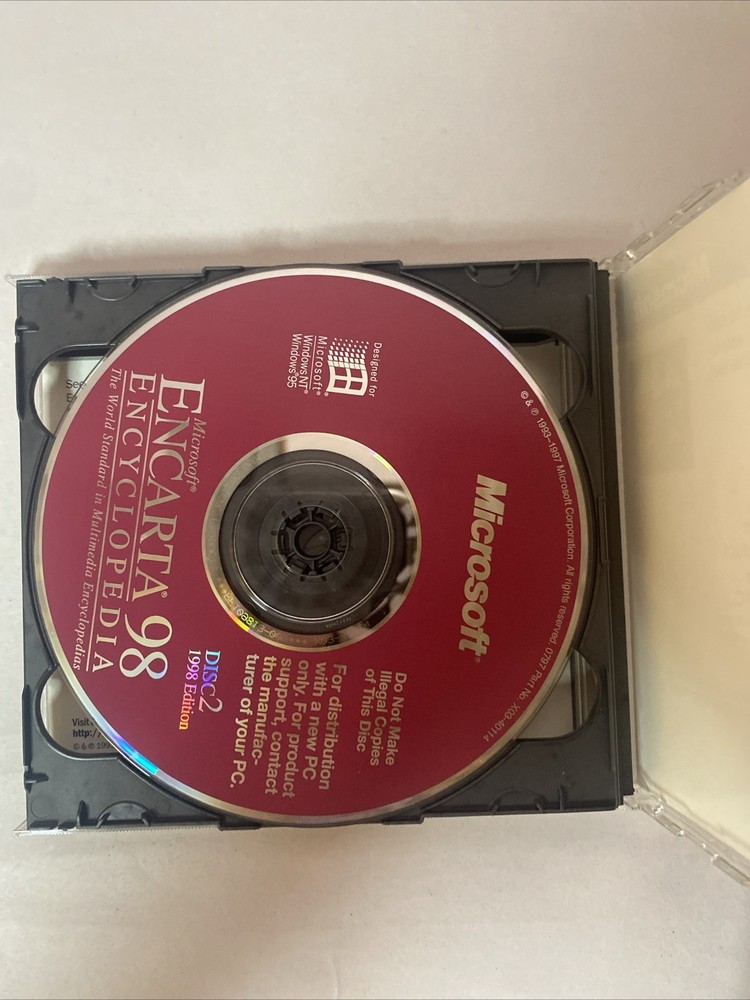 Microsoft Encarta 98 - Encyclopedia - Windows NT/95