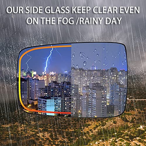 Driver Side Heated Mirror Glass Compatible with 2009-2018 Driver Left Side