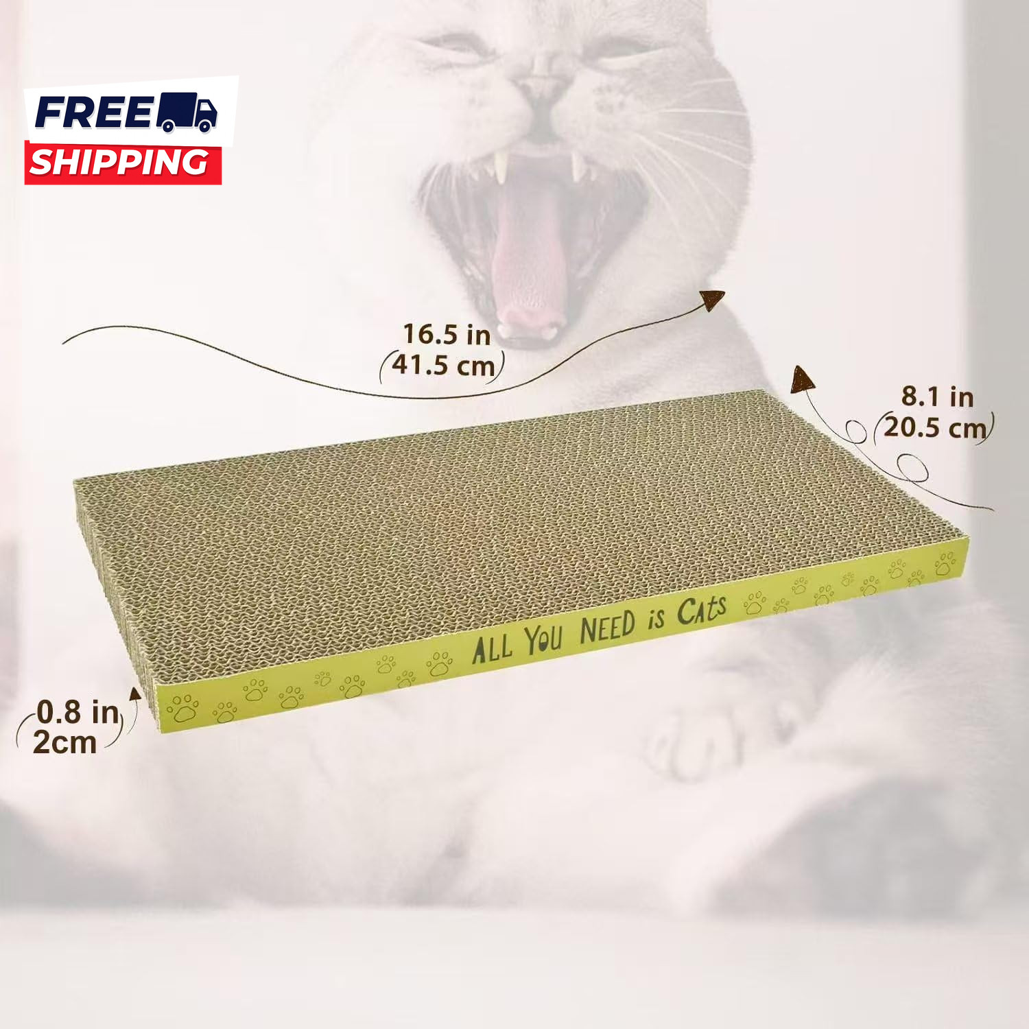 3 Pack Cardboard Cat Scratcher Pads Cat Scratching Board for Indoor
