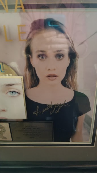 FIONA APPLE - "TIDAL" ORIGINAL **SIGNED ON MATTE** RIAA GOLD RECORD AWARD
