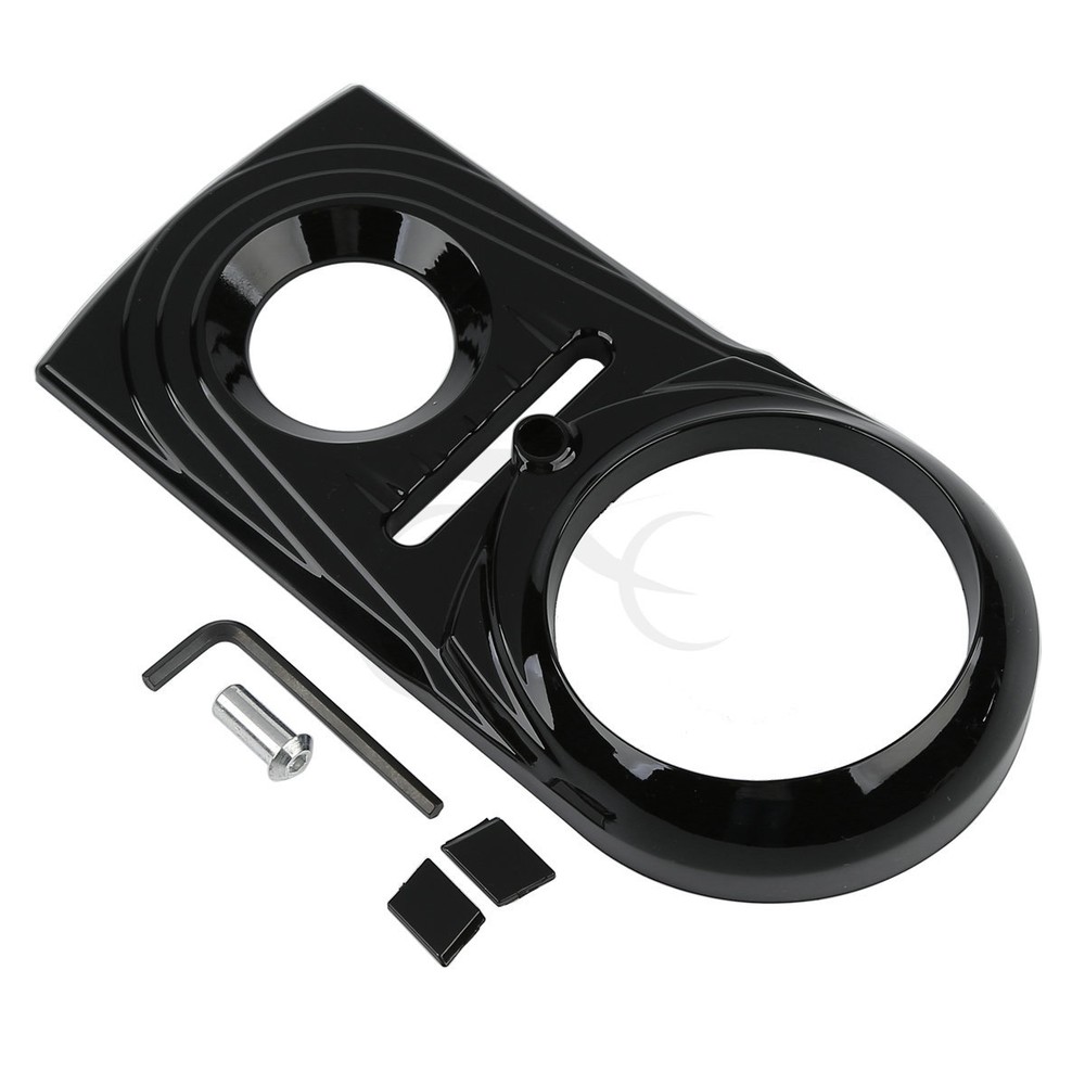Chrome/Black Dash Panel Insert Cover Fit For Harley Softail Fatboy 2000-2017