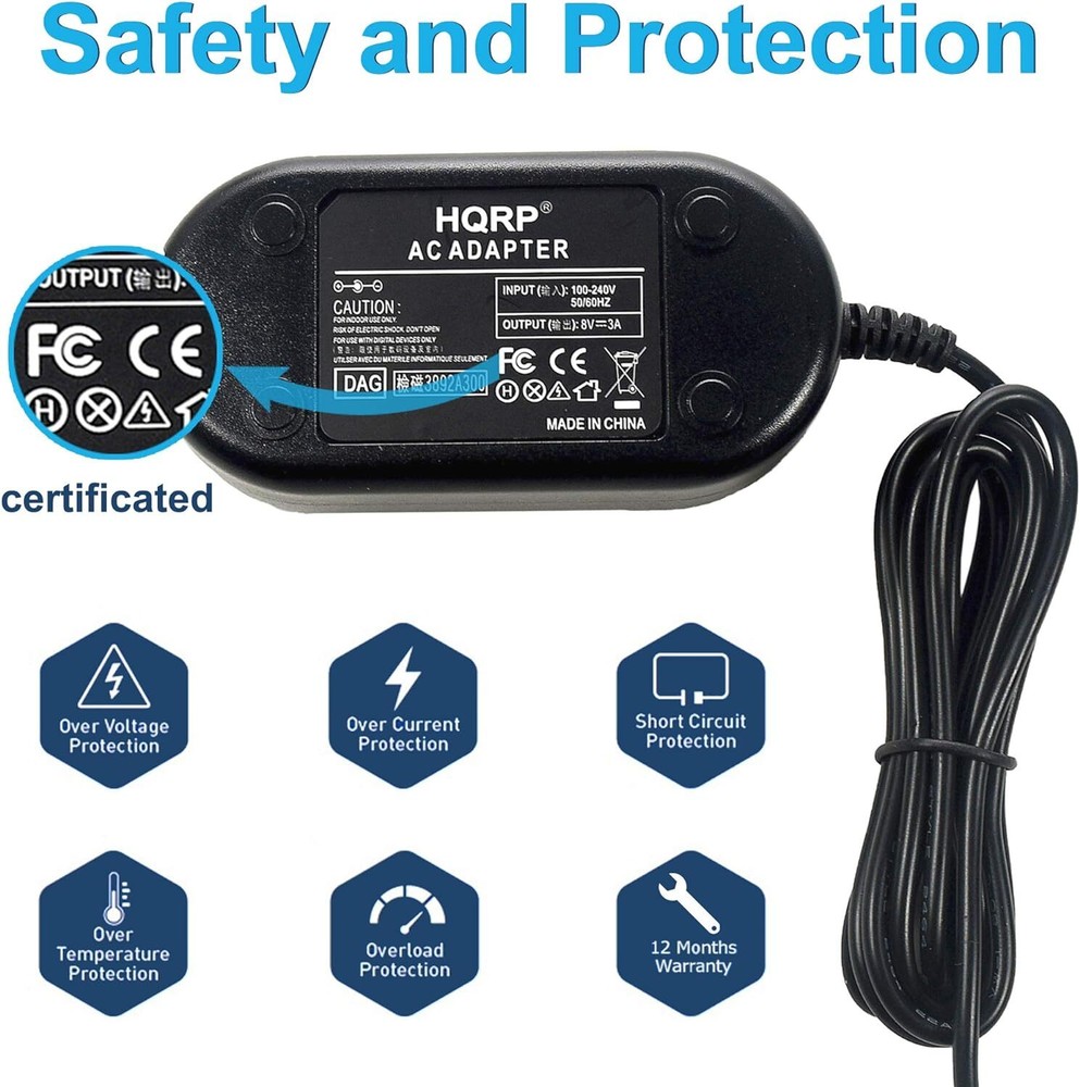 Fully Decoded AC Power Adapter for Canon EOS 5D 6D 7D Series Digital Camera