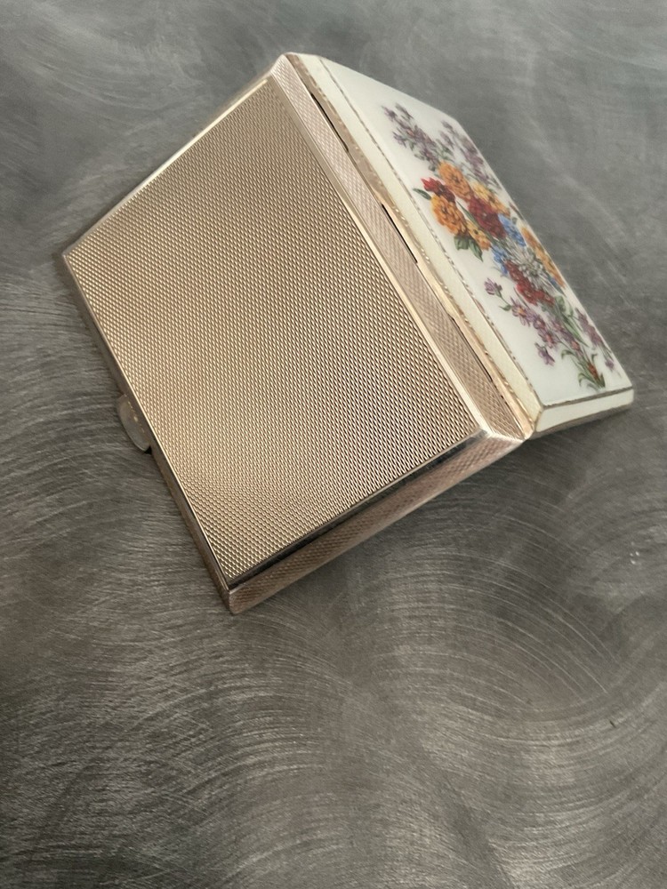 SUPERB SOLID SILVER ENAMEL CIGARETTE CASE WILLIAM SUCKLING B’HAM 1941 101g