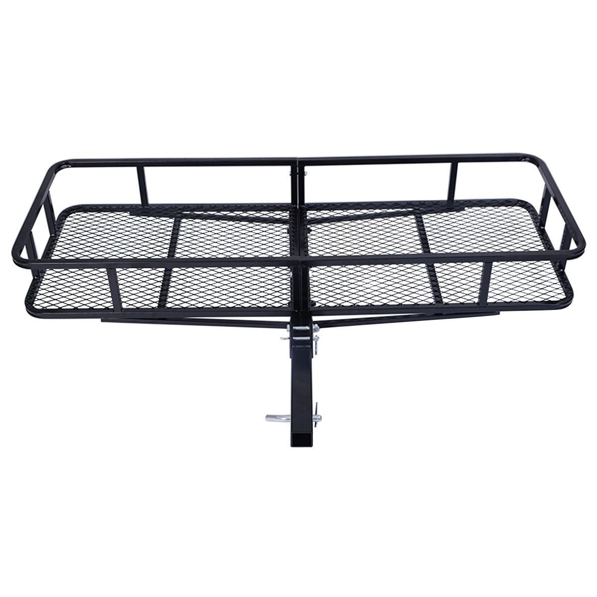 For 2" Car SUV Truck Folding Hitch Mount Cargo Carrier Rack 650lb Luggage Basket