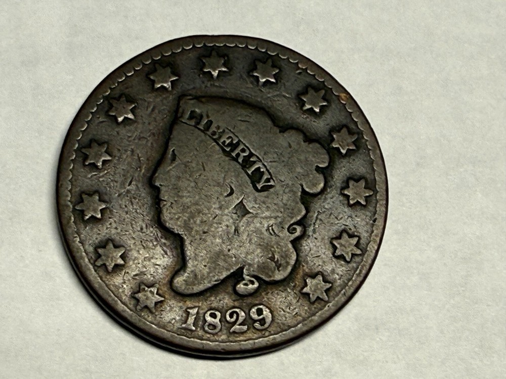 1829 Coronet Head large cent. Good+/AG. #q1