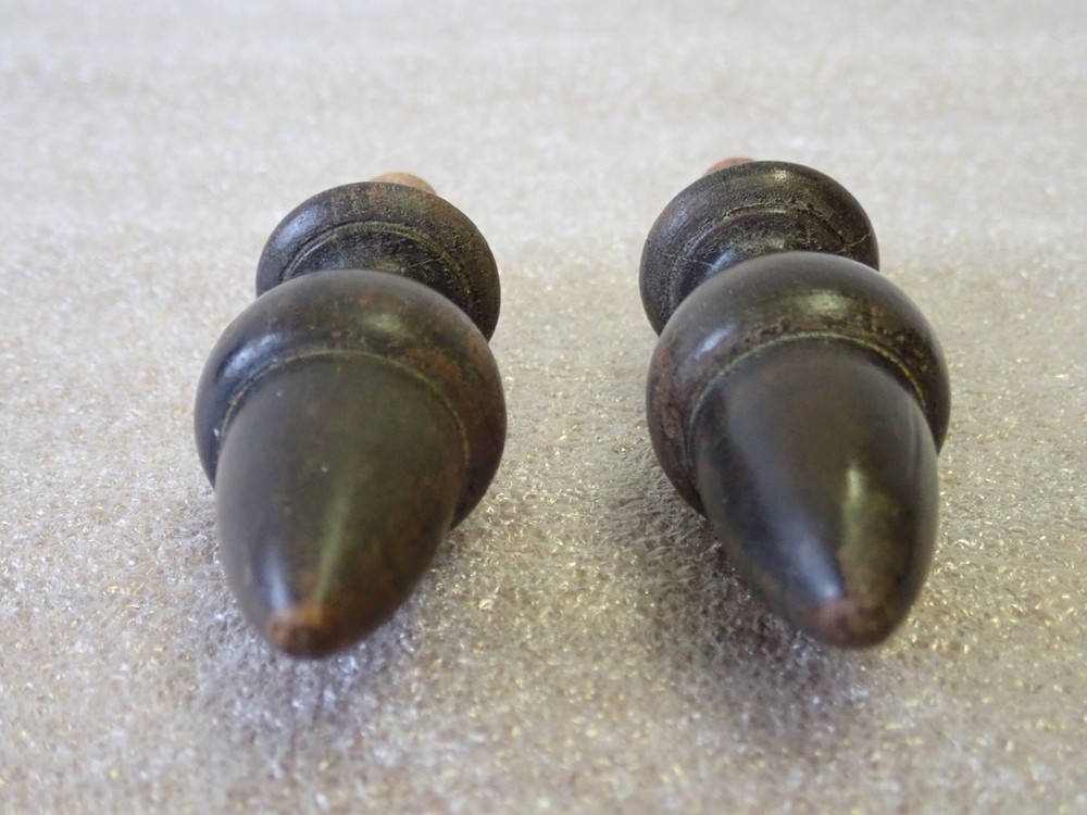 Antique carved acorn drawer knobs