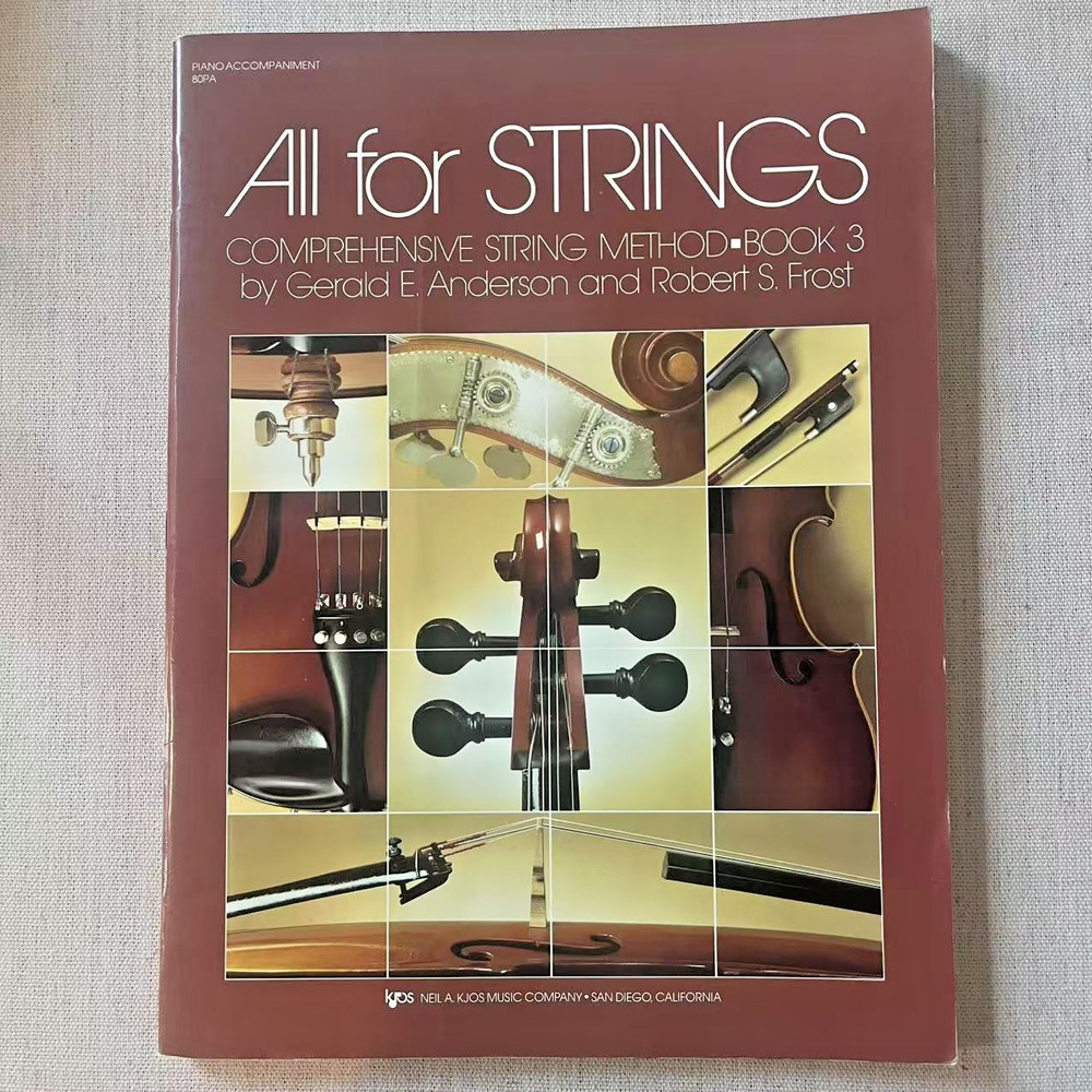All For Strings Piano Accompaniment:Book 3, Comprehensive String Method - 80PA