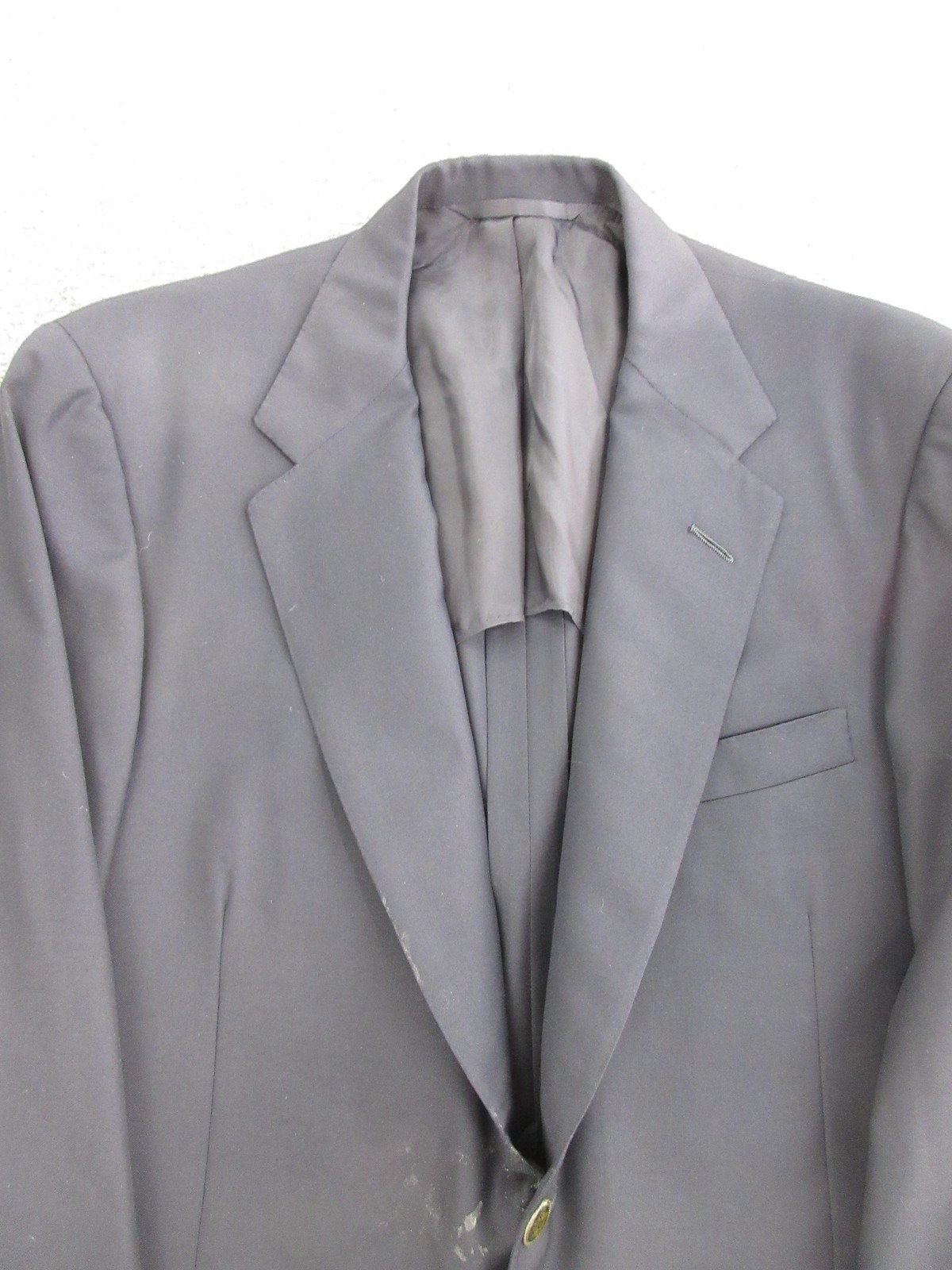 Oxxford Clothes Blazer Mens 44 Blue Super 100s Wool Two Button Sport Coat