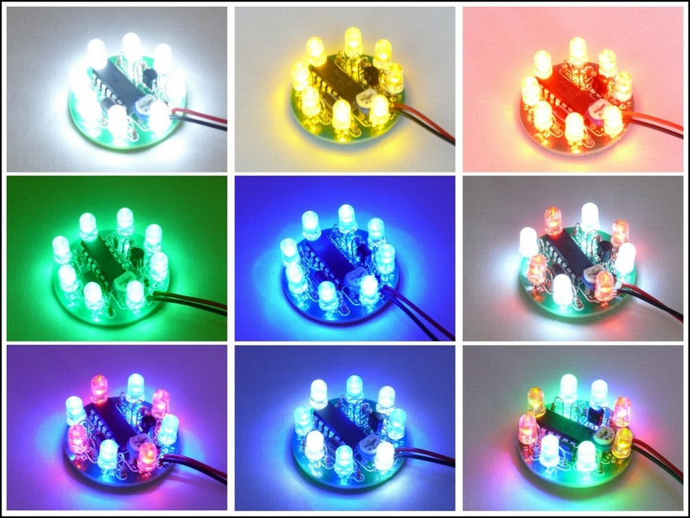 UFO LED Chaser Beacon Sequencer Light Flash Show Lights Strobe - 8 LEDs