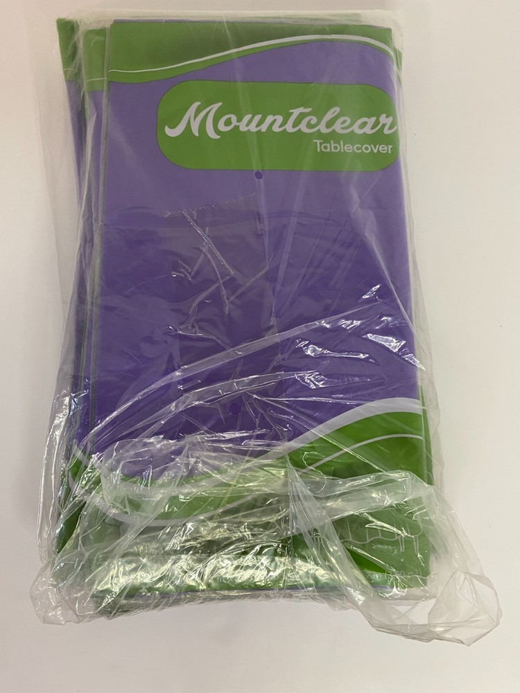 Mountclear 12Pack Disposable Plastic Tablecloths 54 x 108 Inch Size Table Cover