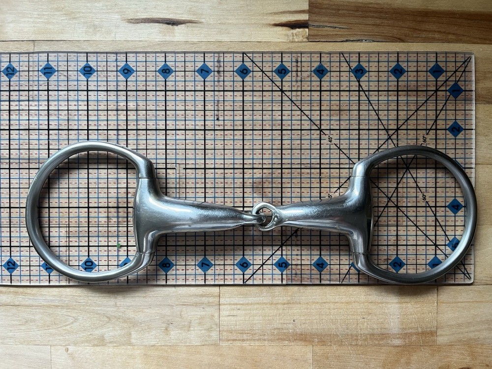 Eggbutt Snaffle Solid Thick Mouth Snaffle 4.5” Stainless Steel