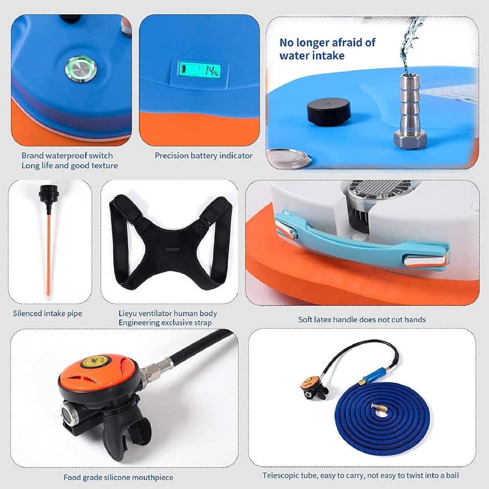 Tankless Diving System,Hookah Dive System,Dive Portable Lungs with Regulator